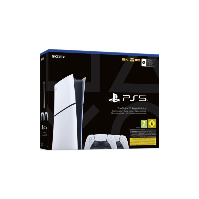 CONSOLA WHITE DIGITAL SLIM EDITION (1TB) + 2 DUAL
