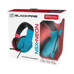 BLACKFIRE GAMING HEADSET NSX-NEON RED/ BLUE (ROJO/
